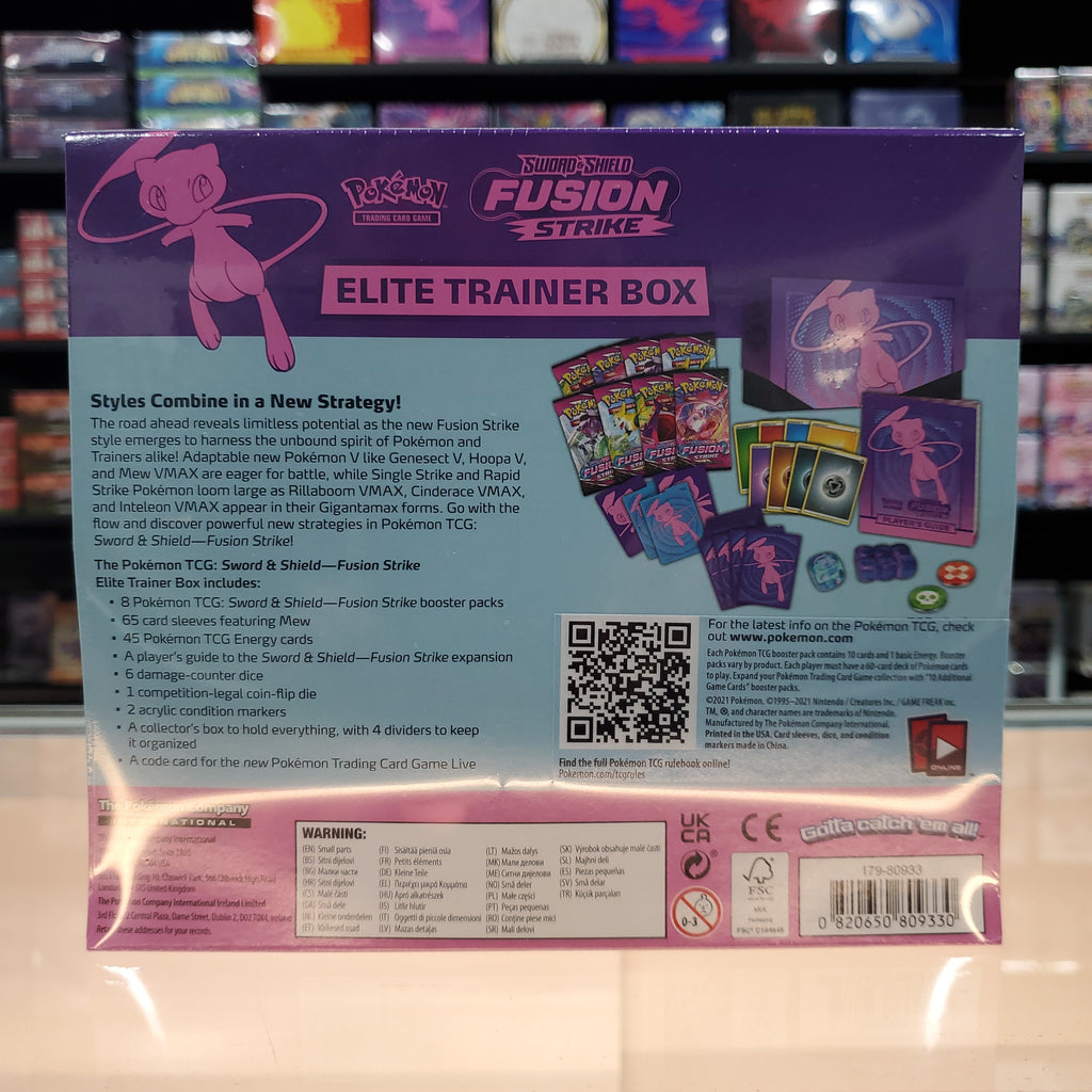 Pokémon TCG Fusion Strike Elite Trainer Box – Sword & Shield, Factory Sealed