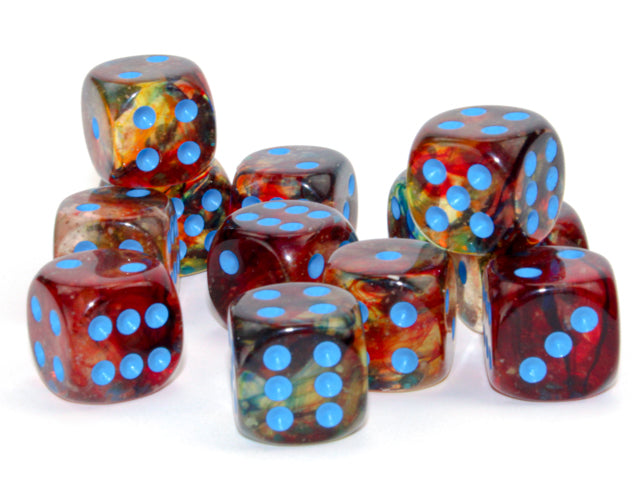 Chessex: Nebula - Luminary - 16mm D6 36PC Dice Block (Primary & Blue)