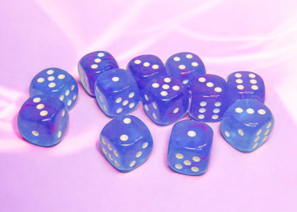 Chessex: Nebula - Luminary - 16mm D6 36PC Dice Block (Aura & White)