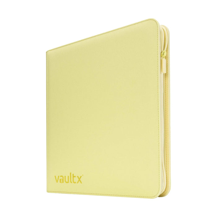 Vault X: 12-Pocket Zip Binder (Pastel Yellow) — Smoke and Mirrors Hobby