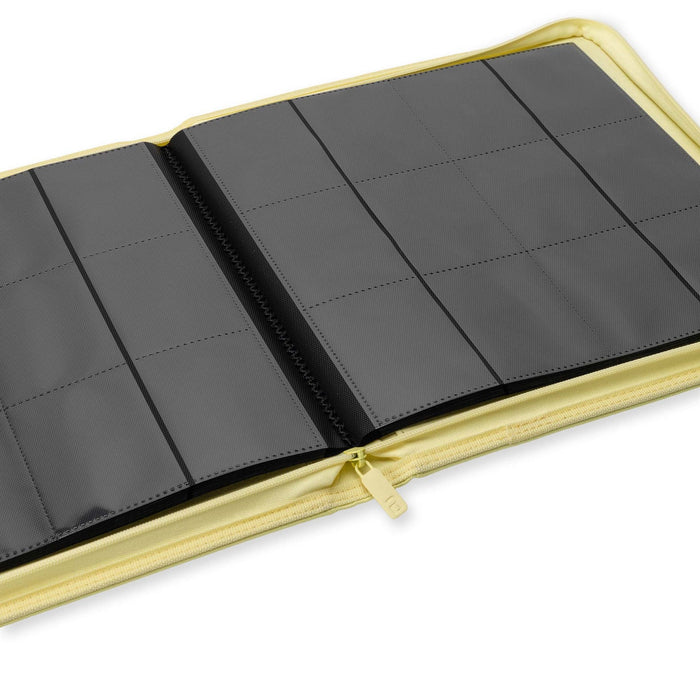 pastel card binder Vault X: 12-Pocket Zip Binder (Pastel Yellow) — Smoke and Mirrors Hobby