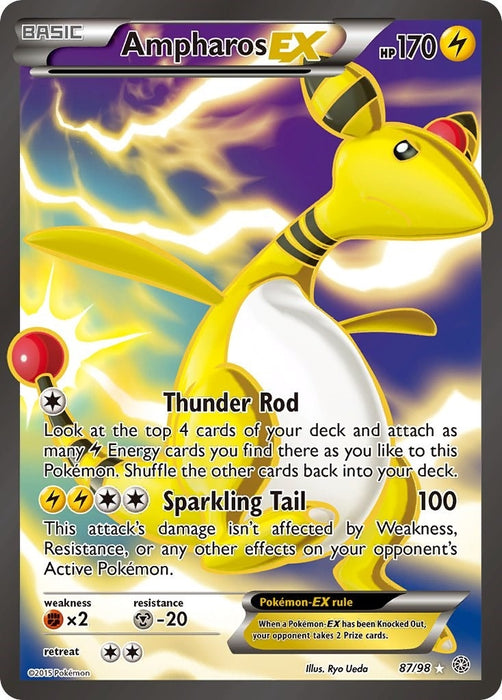 Ampharos EX (87 Full Art) (87/98) (AOR)