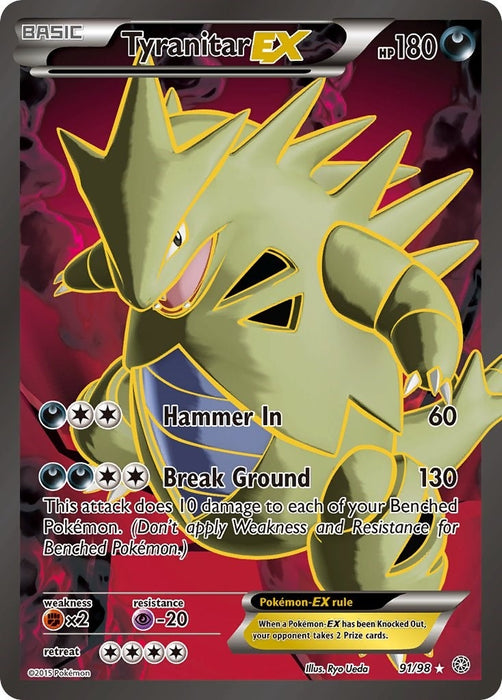 Tyranitar EX (91 Full Art) (91/98) (AOR)