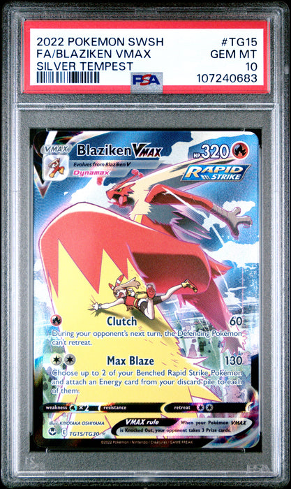 BLAZIKEN VMAX SILVER TEMPEST 2022 POKEMON SWORD & SHIELD SILVER TEMPEST PSA 10