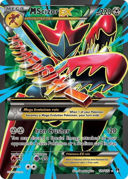 M Scizor EX (Full Art) (120/122) (BKP)