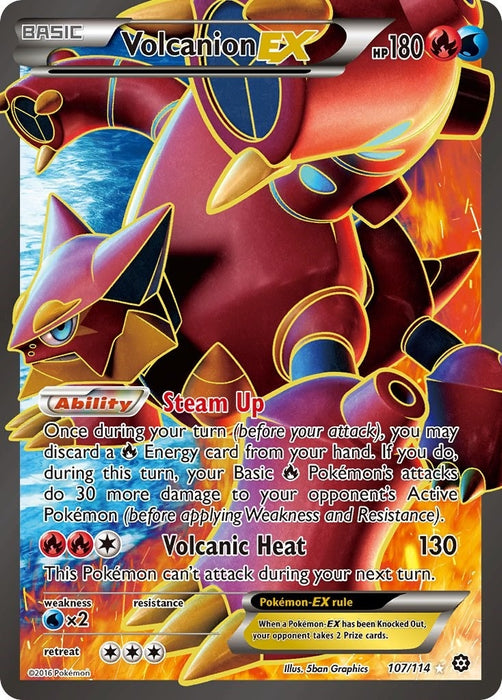 Volcanion EX (Full Art) (107/114) (STS)