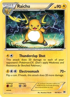 Raichu - 49/162 (XY BREAKthrough) (Cracked Ice Holo) (049/162) (PR)