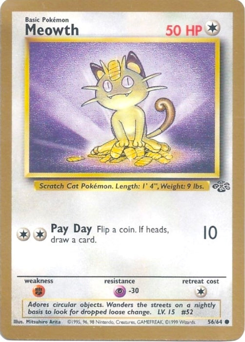 Meowth - 56/64 (Gold Bordered Promo) (56/64) (MCAP)