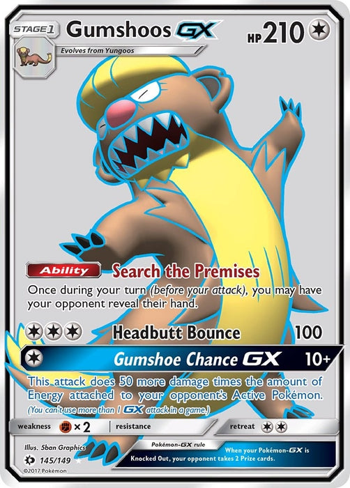 Gumshoos GX (Full Art) (145/149) (SM01)