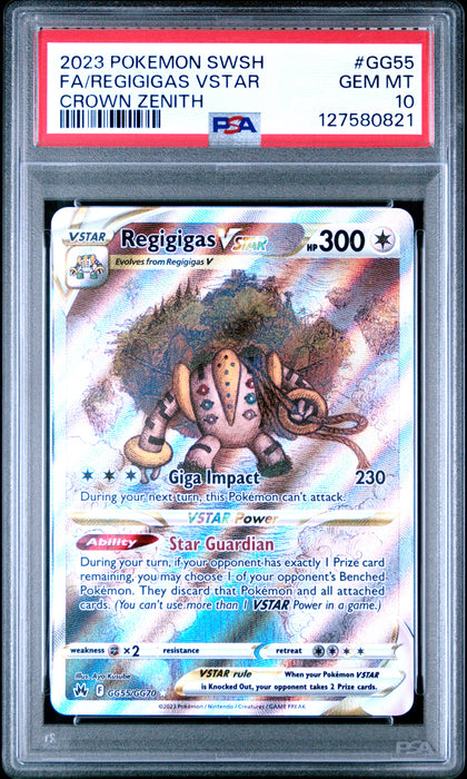 REGIGIGAS VSTAR CROWN ZENITH 2023 POKEMON SWORD AND SHIELD CROWN ZENITH PSA 10