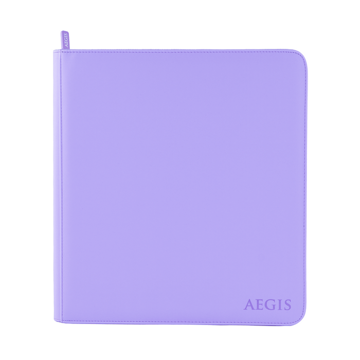 Aegis: 12-Pocket Diamond-Zip Binder (Spring Pastel - Lilac Bloom)