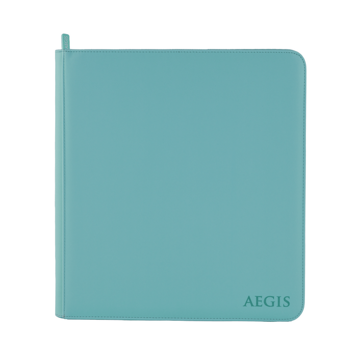 Aegis: 12-Pocket Diamond-Zip Binder (Spring Pastel - Mint Blossom)