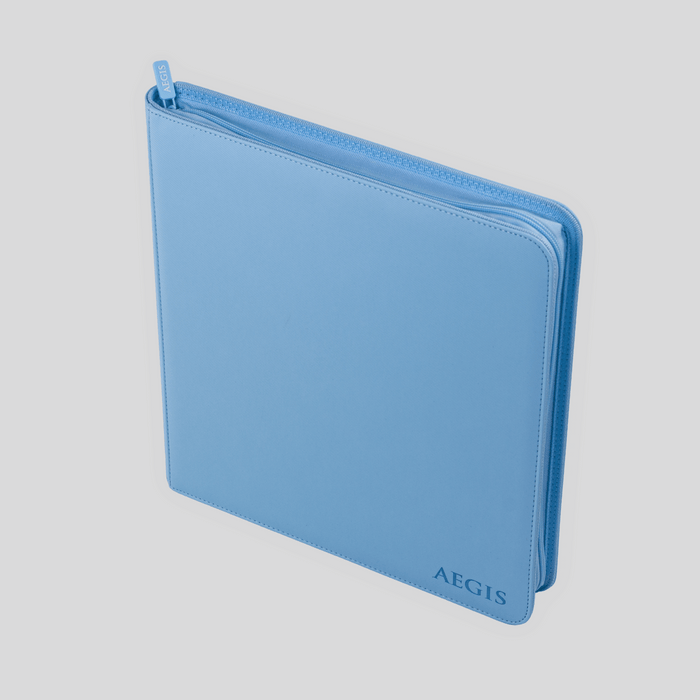Aegis: 12-Pocket Diamond-Zip Binder (Spring Pastel - Bluebell)