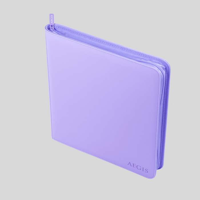 Aegis: 12-Pocket Diamond-Zip Binder (Spring Pastel - Lilac Bloom)