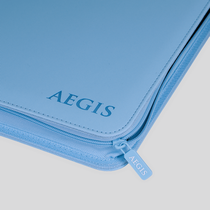 Aegis: 12-Pocket Diamond-Zip Binder (Spring Pastel - Bluebell)