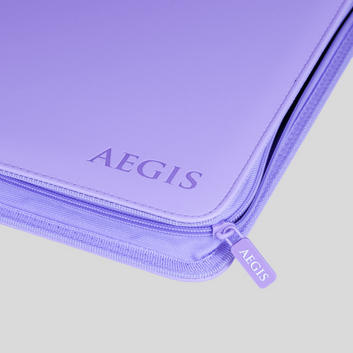 Aegis: 12-Pocket Diamond-Zip Binder (Spring Pastel - Lilac Bloom)
