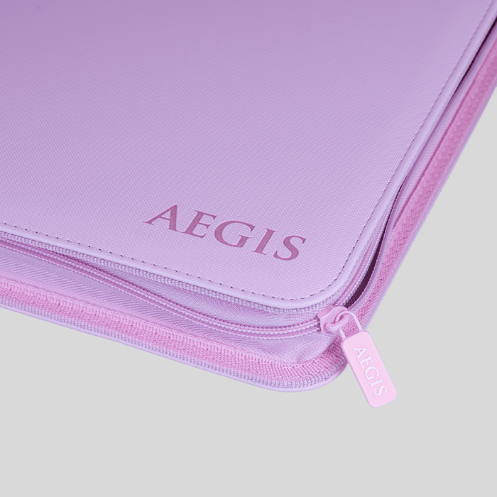 Aegis: 12-Pocket Diamond-Zip Binder (Spring Pastel - Peony)