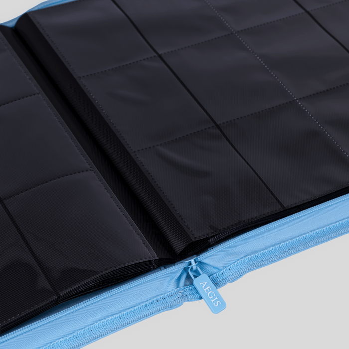 Aegis: 12-Pocket Diamond-Zip Binder (Spring Pastel - Bluebell)
