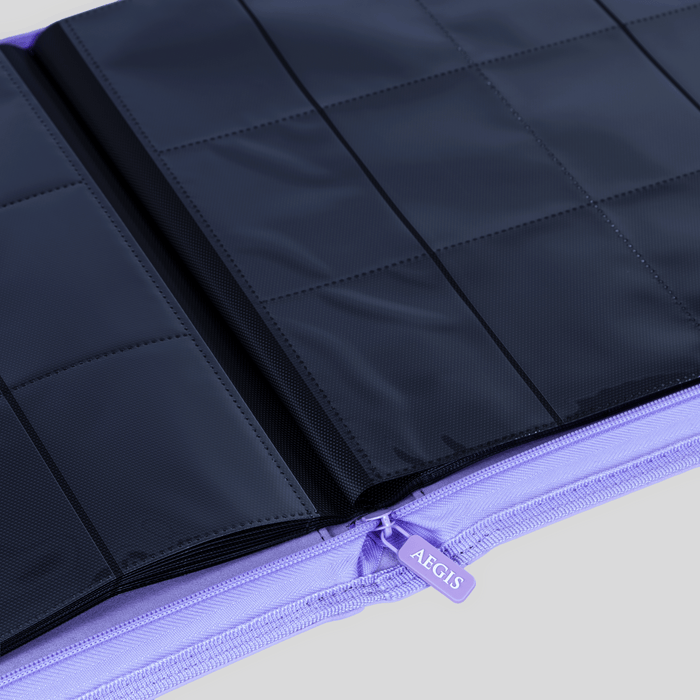 Aegis: 12-Pocket Diamond-Zip Binder (Spring Pastel - Lilac Bloom)