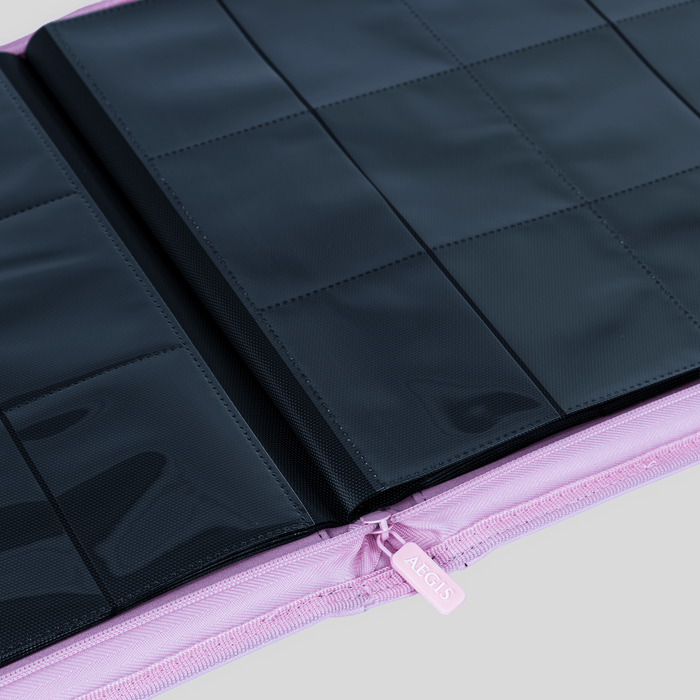 Aegis: 12-Pocket Diamond-Zip Binder (Spring Pastel - Peony)