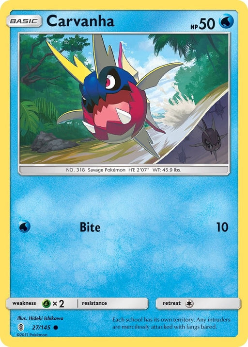 Image for Carvanha (27/145) (SM02) - Pokemon