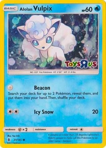 Alolan Vulpix - 21/145 (Toys R Us Promo) (021/145) (MCAP)