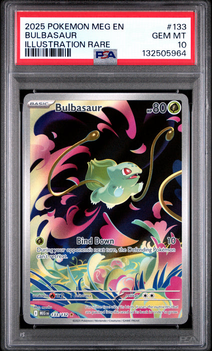 BULBASAUR ILLUSTRATION RARE 2025 POKEMON MEG EN-MEGA EVOLUTION PSA 10