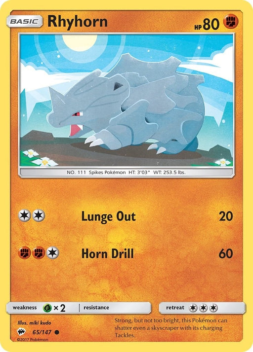 Image for Rhyhorn (65/147) (SM03) - Pokemon