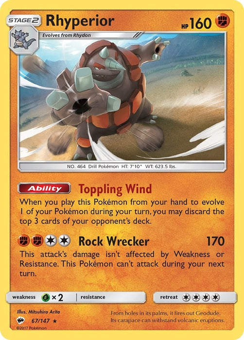 Image for Rhyperior (67/147) (SM03) - Pokemon