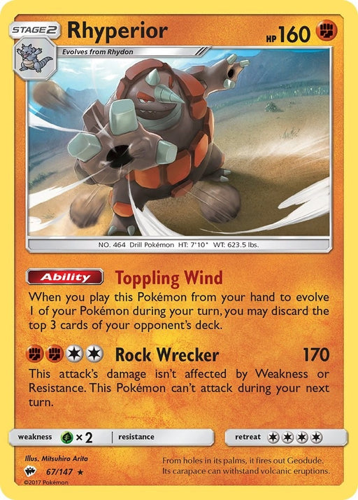 Image for Rhyperior (67/147) (SM03) - Pokemon