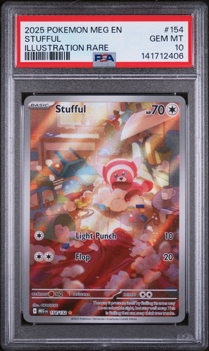 STUFFUL ILLUSTRATION RARE 2025 POKEMON MEG EN-MEGA EVOLUTION PSA 10