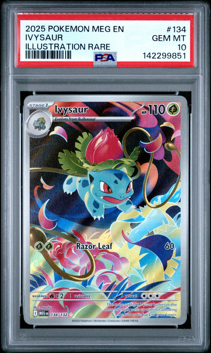 IVYSAUR ILLUSTRATION RARE 2025 POKEMON MEG EN-MEGA EVOLUTION PSA 10