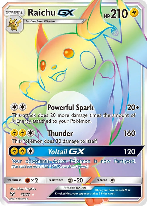 Raichu GX (Secret) (75/73) (SHL)
