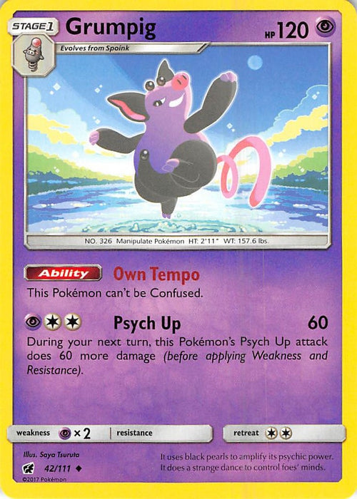 Image for Grumpig (42/111) (SM04) - Pokemon