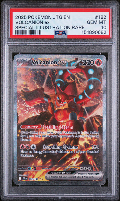 VOLCANION ex SPECIAL ILLUSTRATION RARE 2025 POKEMON JTG EN-JOURNEY TOGETHER PSA 10