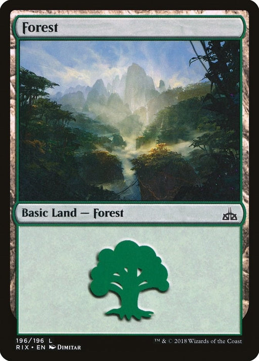 Image for Forest (196) (RIX) - Magic: The Gathering