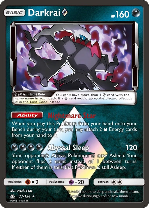 Image for Darkrai Prism Star (77/156) (SM05) - Pokemon