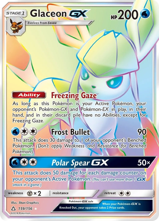 Image for Glaceon GX (Secret Rare) (159/156) (SM05) - Pokemon