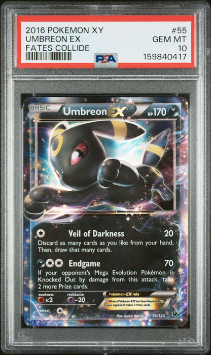 UMBREON EX FATES COLLIDE 2016 POKEMON XY FATES COLLIDE PSA 10