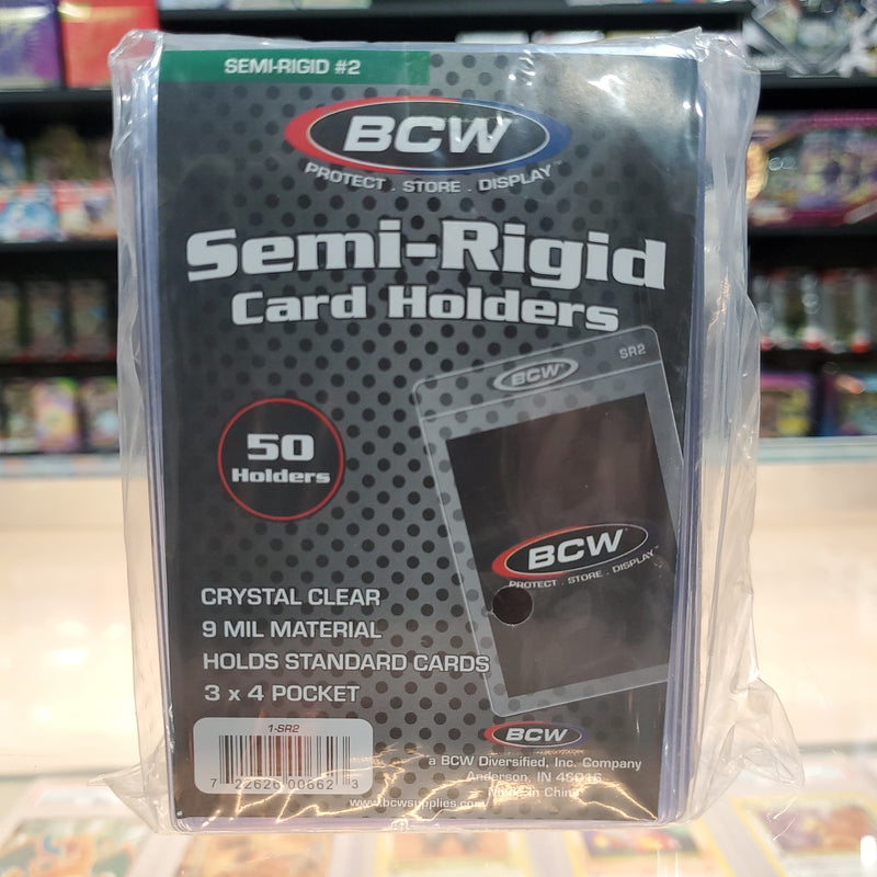 BCW: Standard Semi-Rigid Card Holders (50 Count)