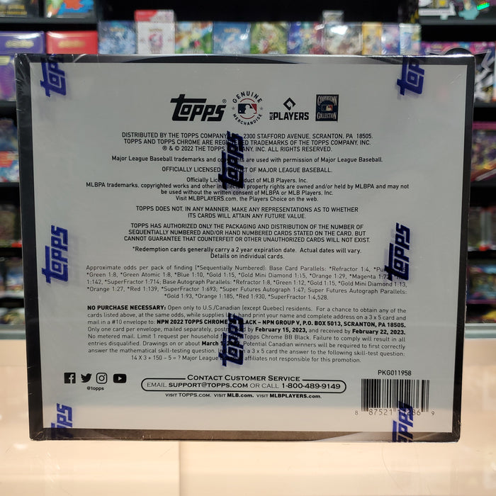2022 Topps Chrome Black Baseball Hobby Box
