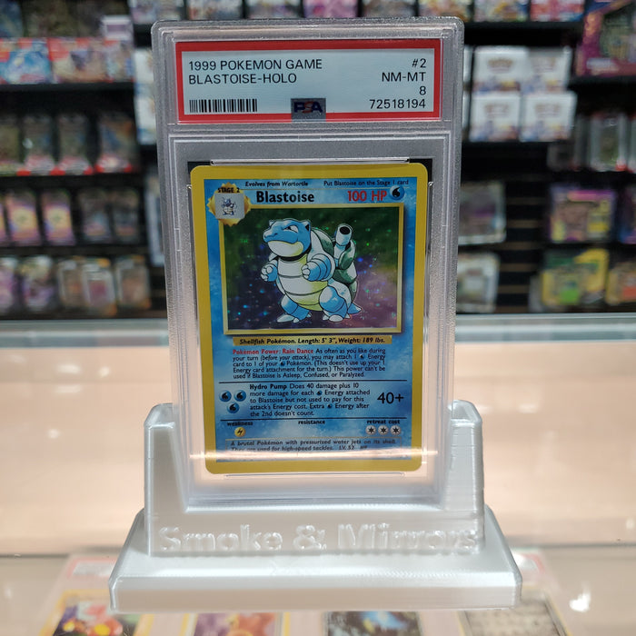 Blastoise (2/102) [Base Set Unlimited] PSA 8