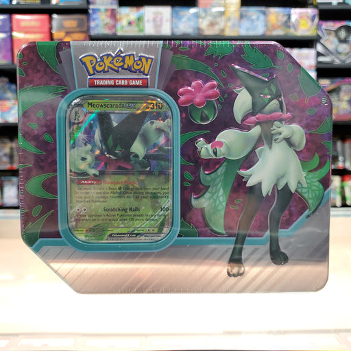 Pokmon TCG: Paldea Partners Tin (Meowscarada ex) Smoke and Mirrors Hobby Pokmon TCG: Paldea Partners Tin (Meowscarada ex) Smoke and Mirrors Hobby