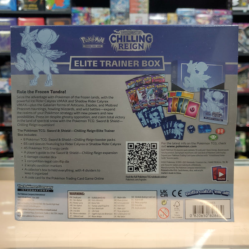 Pokémon TCG: Sword & Shield: Chilling Reign - Elite Trainer Box (Ice Rider Calyrex)