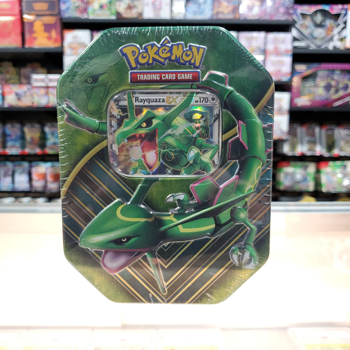 Pokémon TCG: Battle Origins Collector's Tin (Rayquaza EX) — Smoke and  Mirrors Hobby