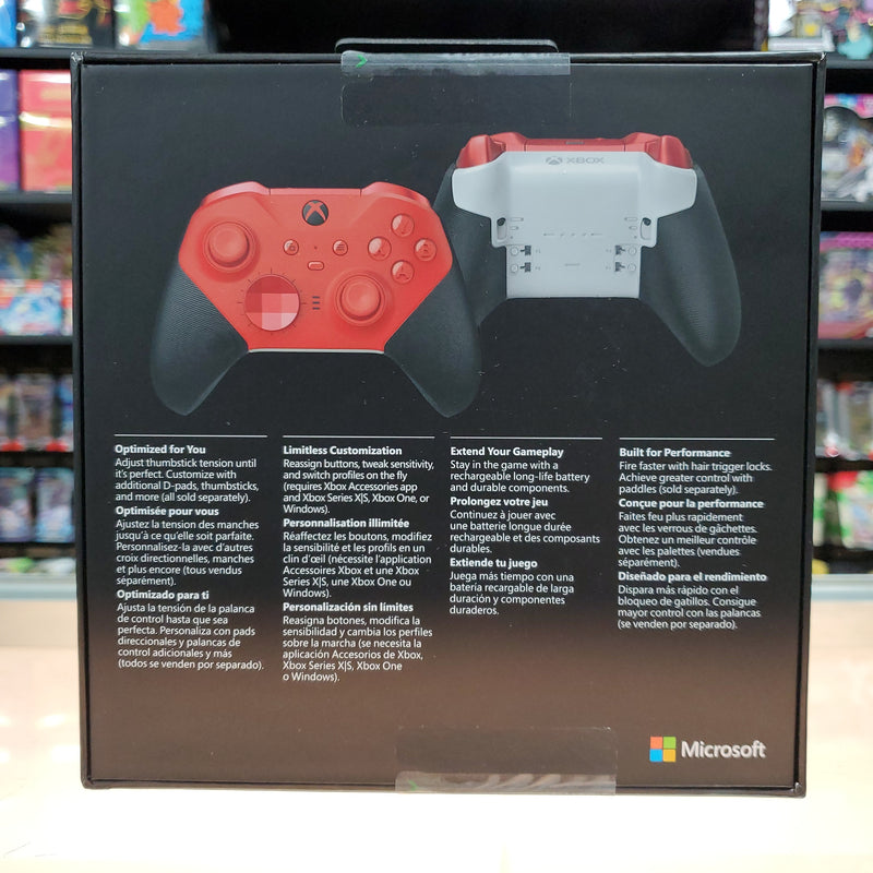 Microsoft - Xbox Elite Series 2 - Core Negro, Rojo Bluetooth/USB