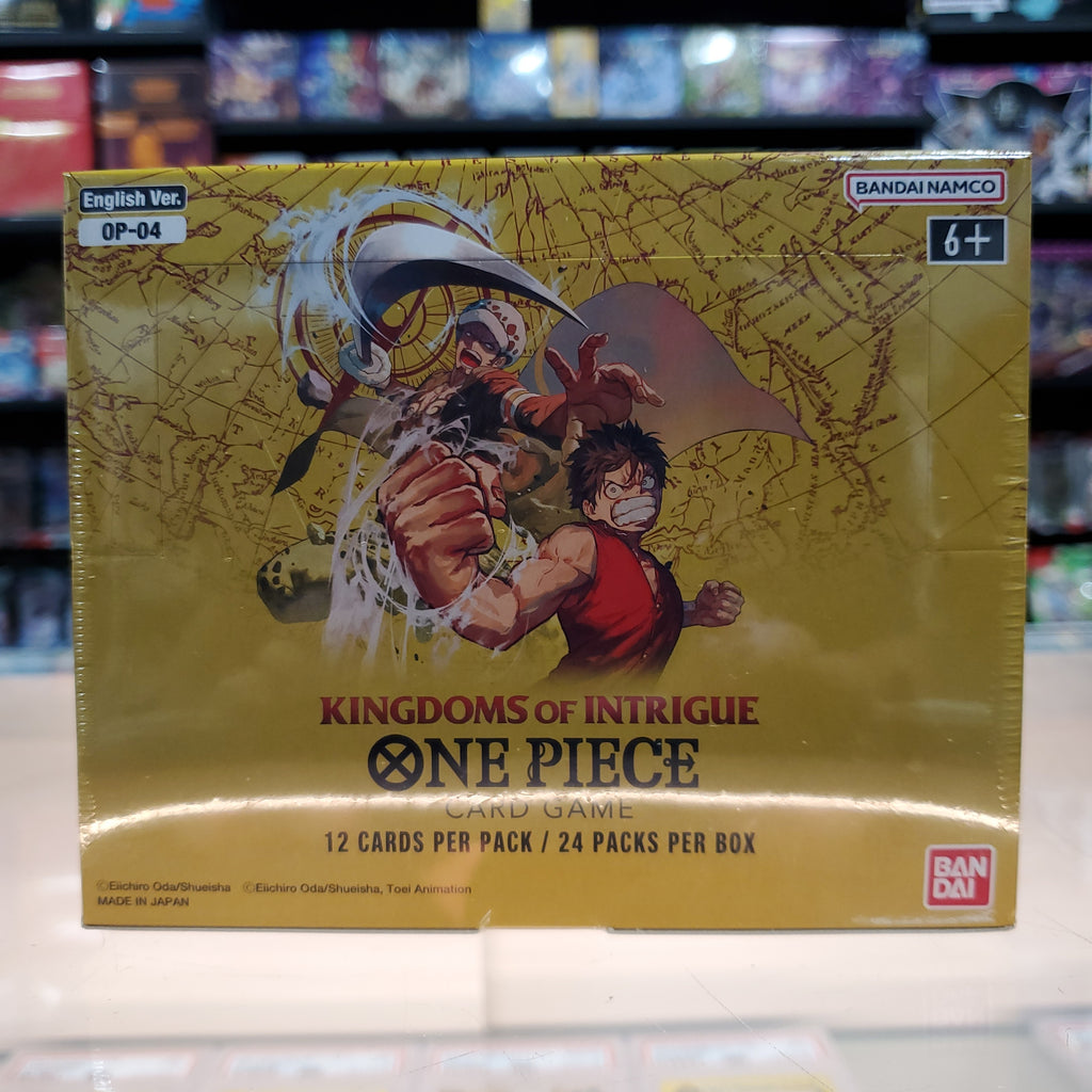 one piece tcg kingdoms of intrigue booster box op 04 BANDAI NAMCO Entertainment Card Game OP-04 Japanese ver. : Toys & Games enhancing the appeal of this product to collectors. OP04 Kingdoms of Intrigue Booster