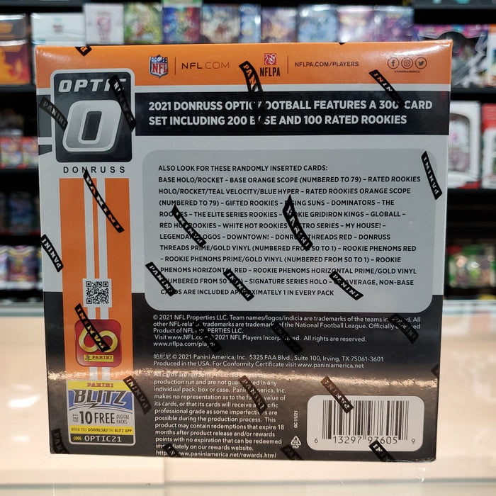 2021 Donruss Optic Football Mega Box (Blue Hyper Parallels)
