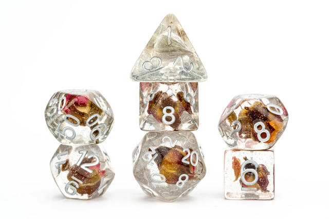 Resin Poly Dice Set - 7PC (Rose)