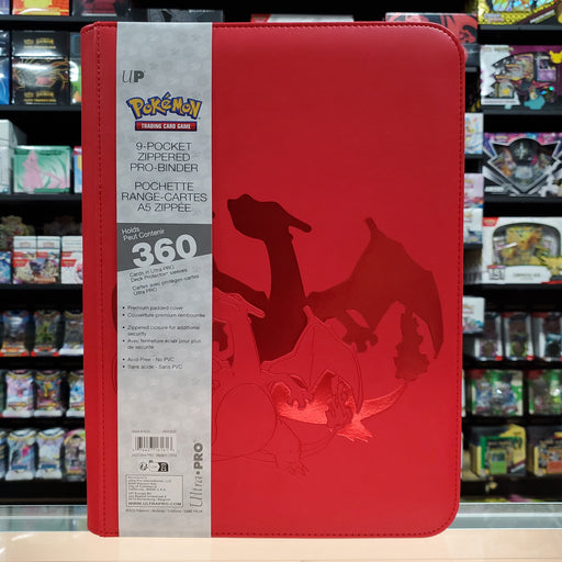 Ultra-PRO: Pokmon Elite Series 9-Pocket Zippered PRO-Binder - Chariza Smoke and Mirrors Hobby Ultra-PRO: Pokmon Elite Series 9-Pocket Zippered PRO-Binder - Chariza Smoke and Mirrors Hobby